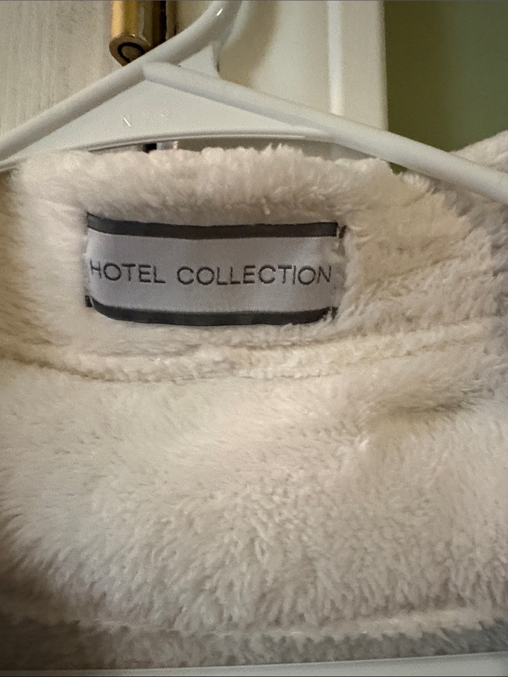 Hotel Collection Plush White Bath Robe - Picture 2 of 3